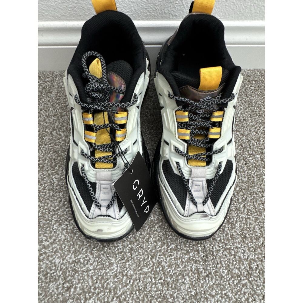 GRYP NEW Athletic Sneakers Shoe Yellow Black Mens 6.5 Women’s 8 EU 39